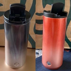 2 Starbucks Metallic Ombré 12oz Insulated Tumblers